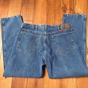Wrangler Men’s 36x29 Jeans Regular Fit Straight Blue Denim Light Wash Cotton